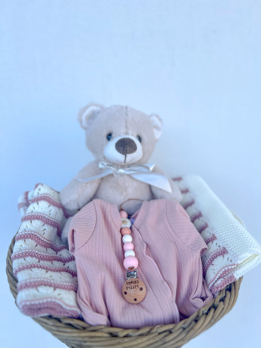 Newborn Gift Basket - Baby Pink