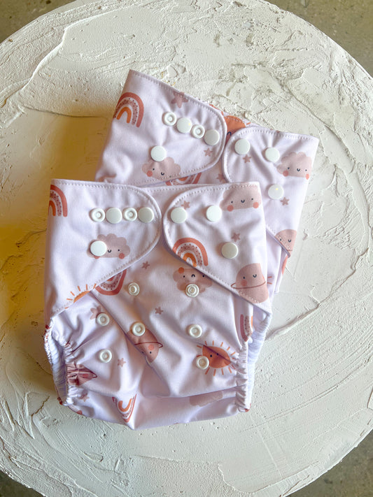 Pink Space - Cloth Nappy