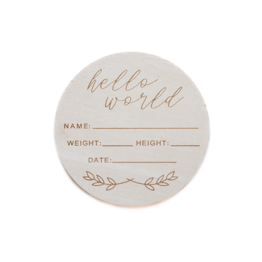 Wooden Disc - Hello World Details no2