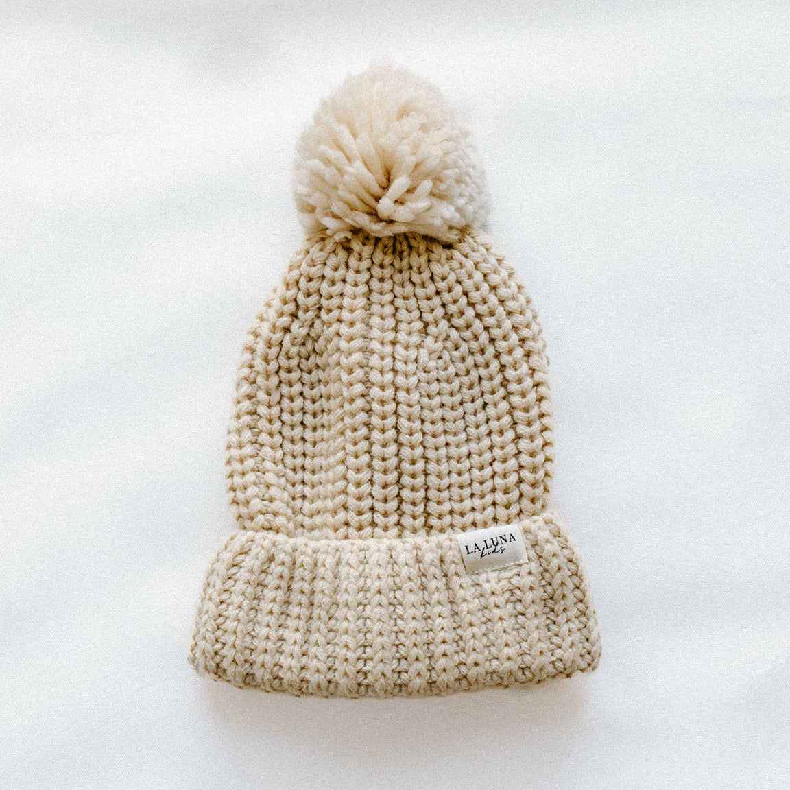 Chunky Knit Beanie Beige