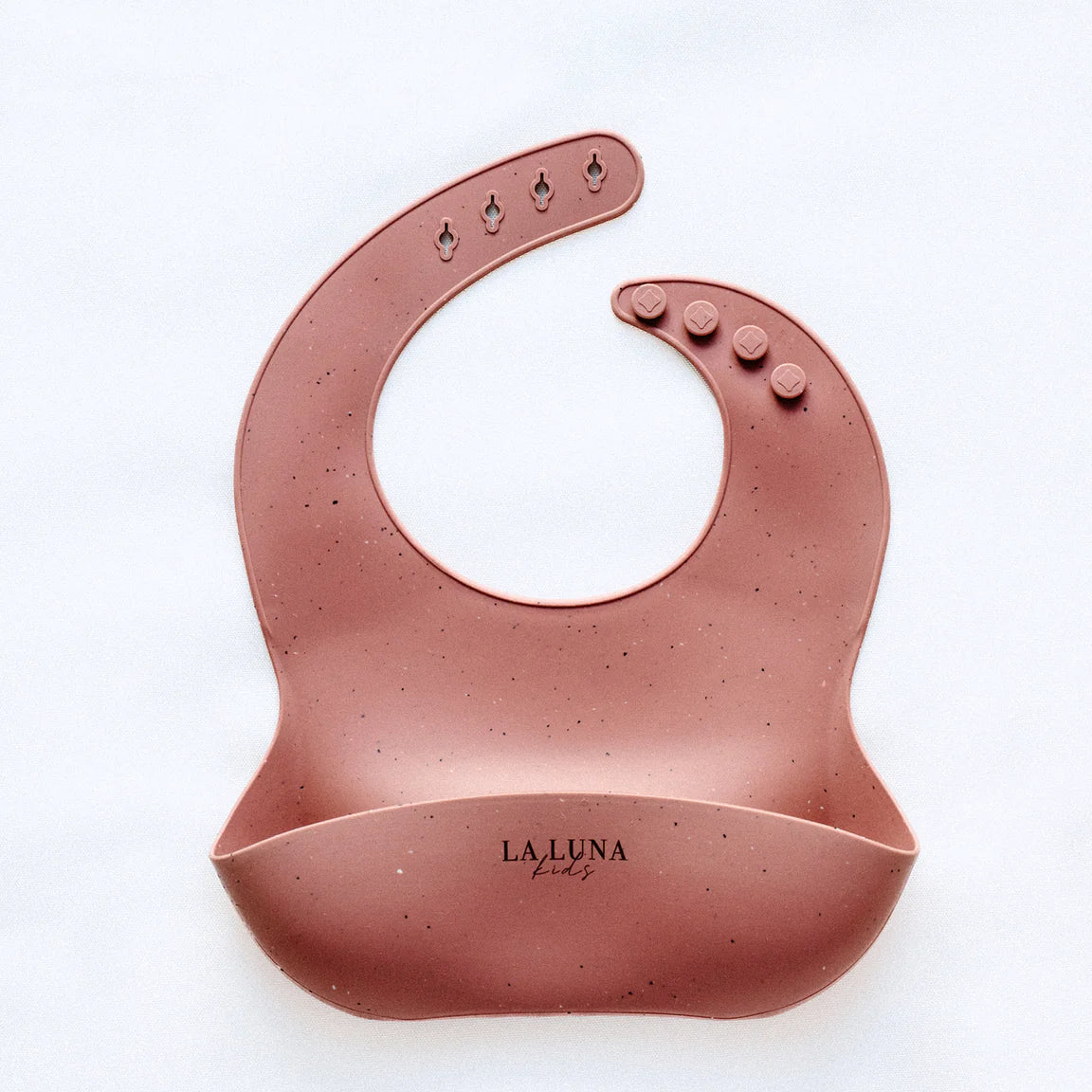 Silicone Speckled Bib Dusty Rose